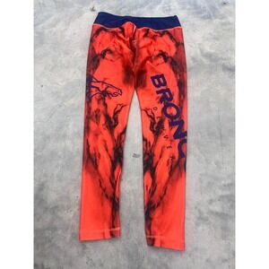 NFL Denver Broncos Leggings Womens Medium Orange Navy Graphic Active Sportswear